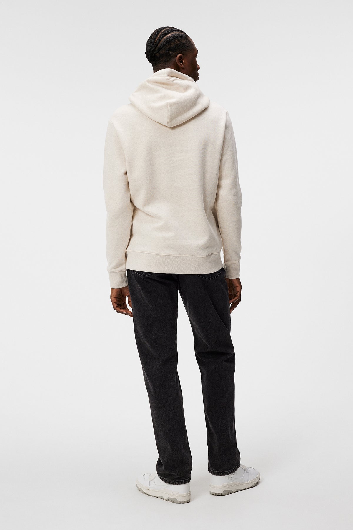 Alpha Hood in Beige Melange by J.Lindeberg
