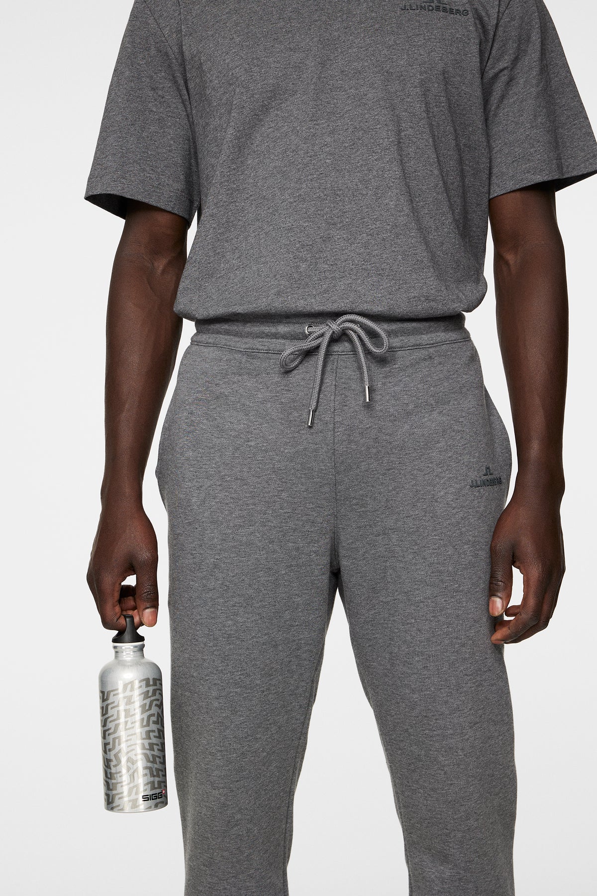 Alpha Sweatpant in Dark Grey Melange by J.Lindeberg