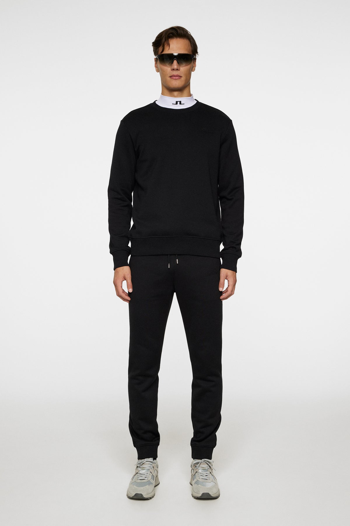 Alpha Crew Neck in Black by J.Lindeberg