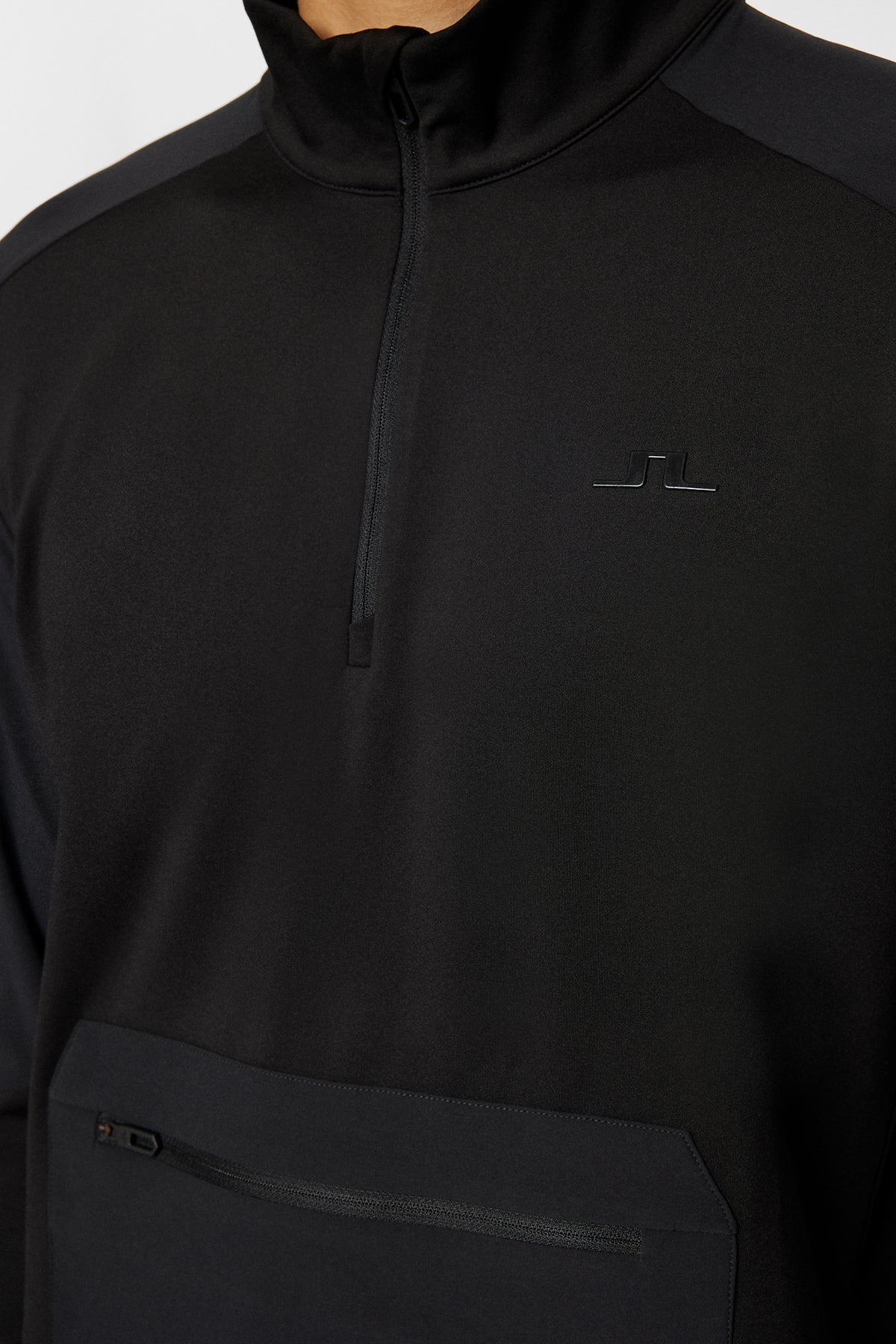 Matias Zip Mid Layer in Black by J.Lindeberg