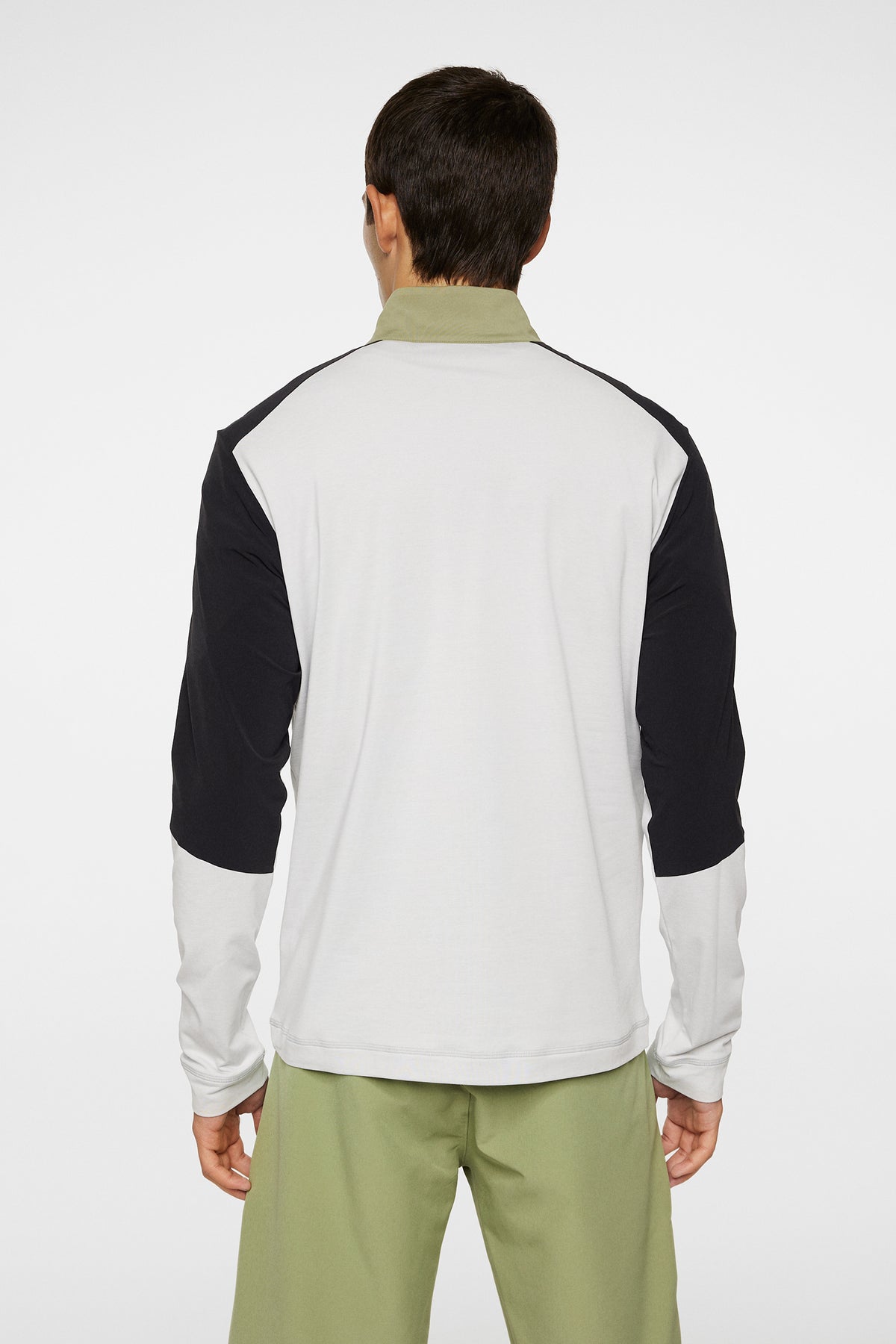Matias Zip Mid Layer in Light Grey Melange by J.Lindeberg