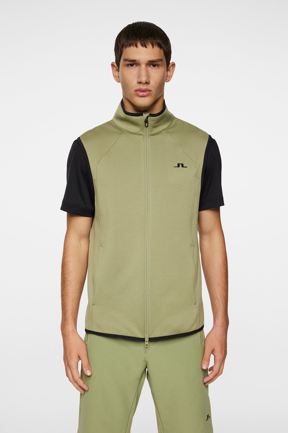 Santino Polartec Vest in Oil Green by J.Lindeberg
