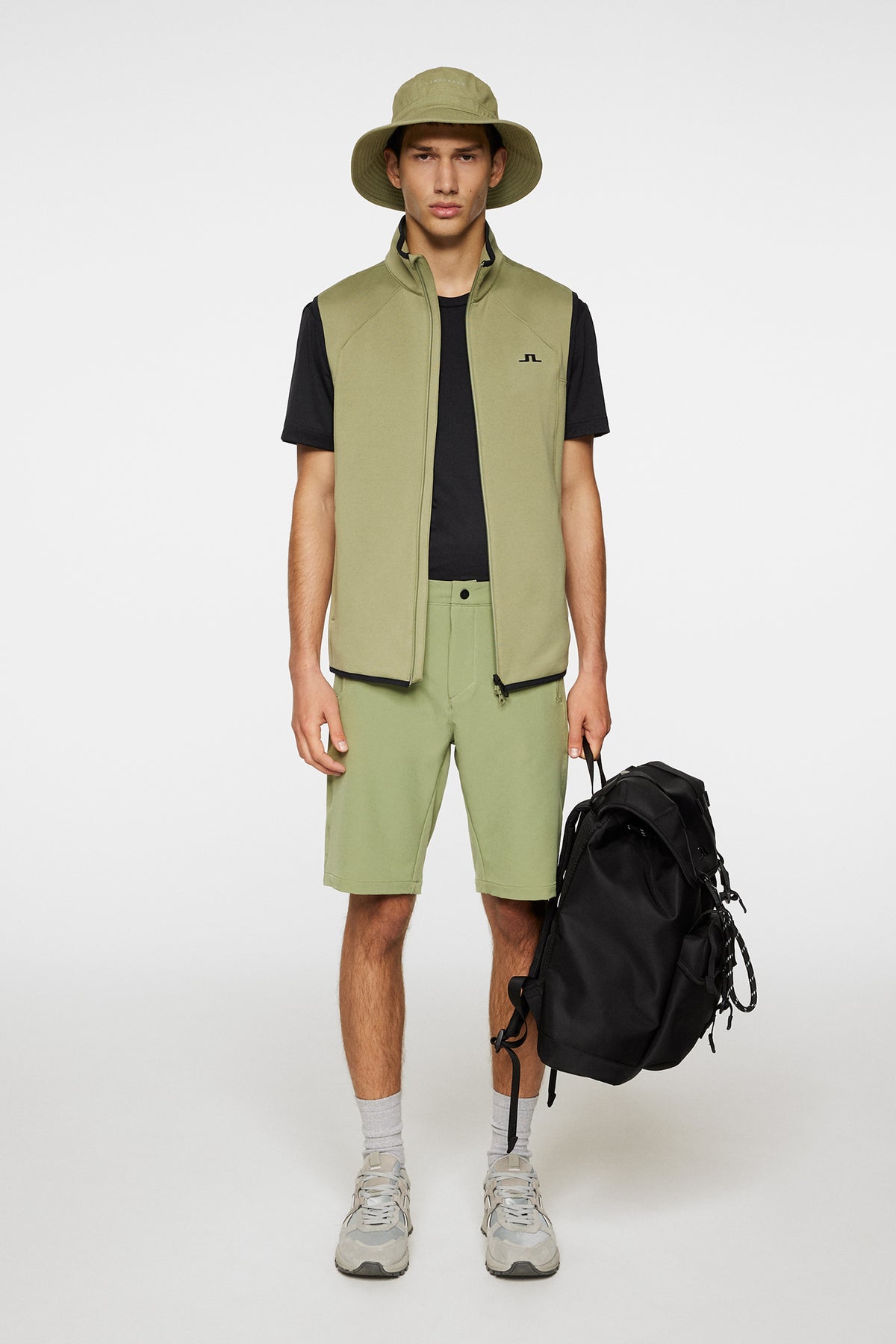 Santino Polartec Vest in Oil Green by J.Lindeberg