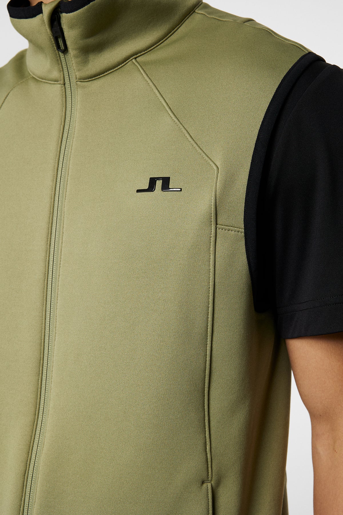 Santino Polartec Vest in Oil Green by J.Lindeberg