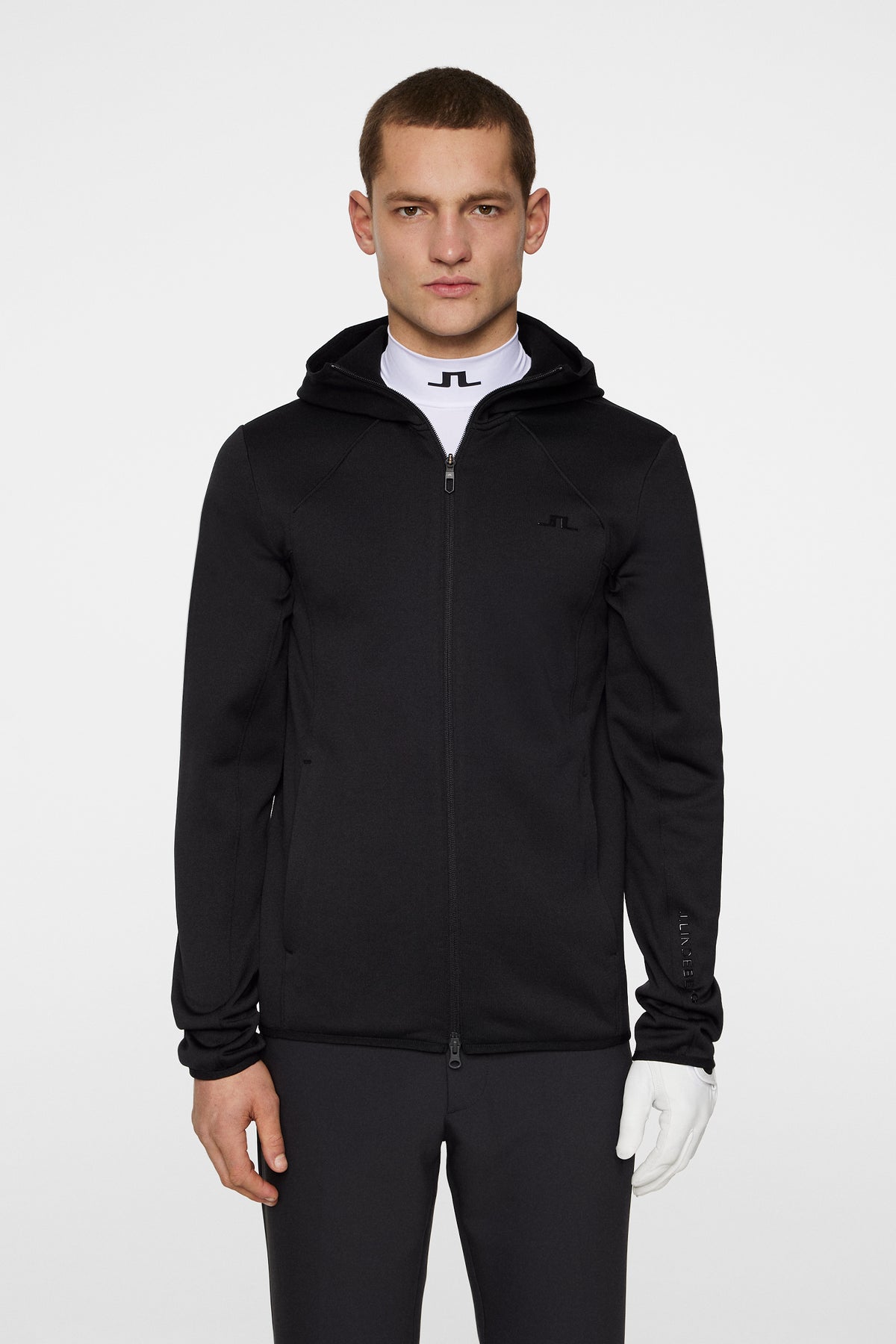 Santino Polartec Hood in Black by J.Lindeberg