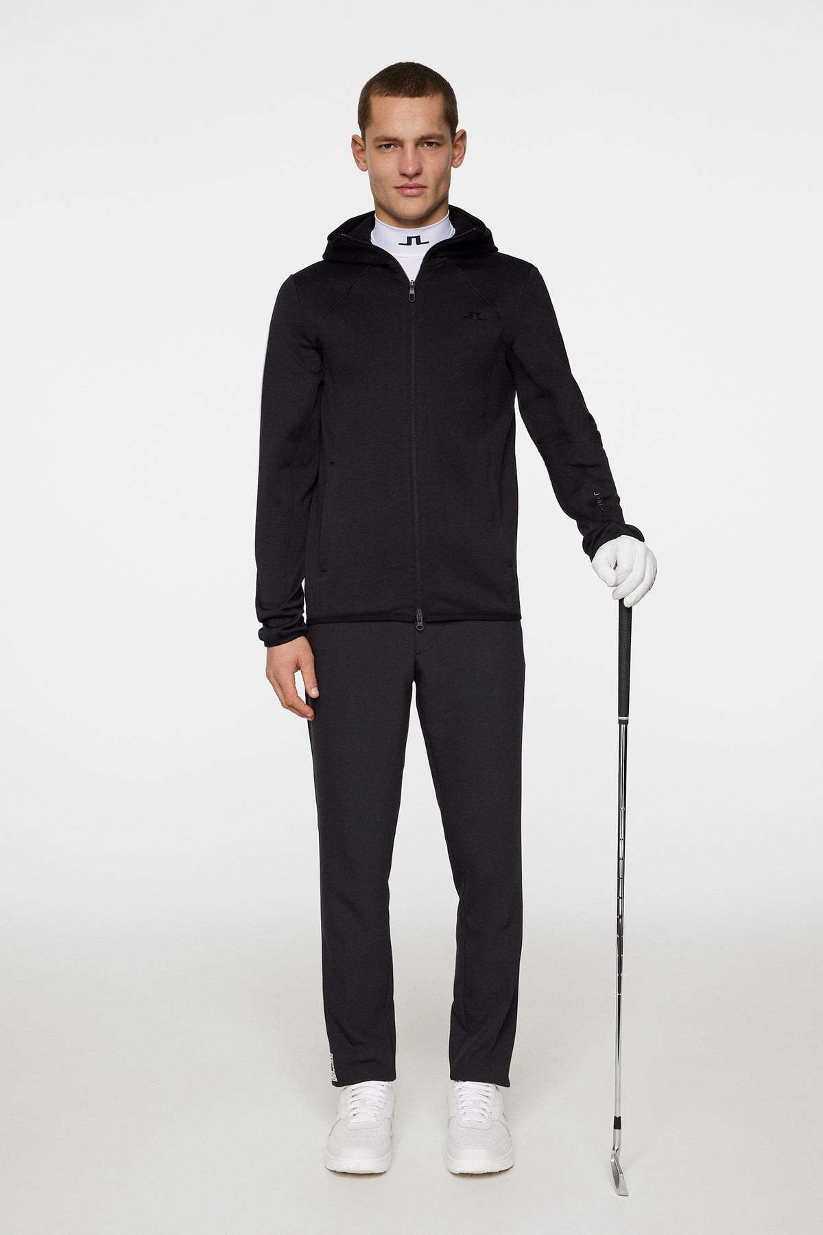 Santino Polartec Hood in Black by J.Lindeberg