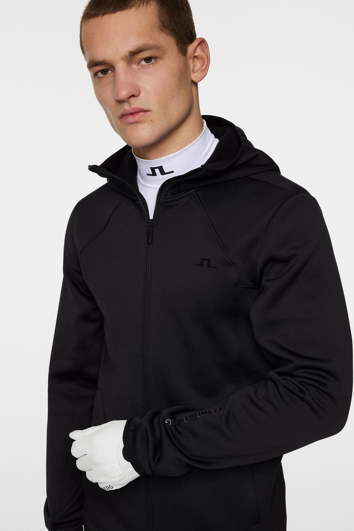 Santino Polartec Hood in Black by J.Lindeberg