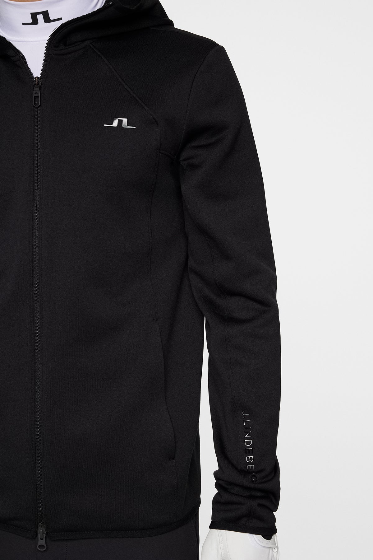 Santino Polartec Hood in Black by J.Lindeberg