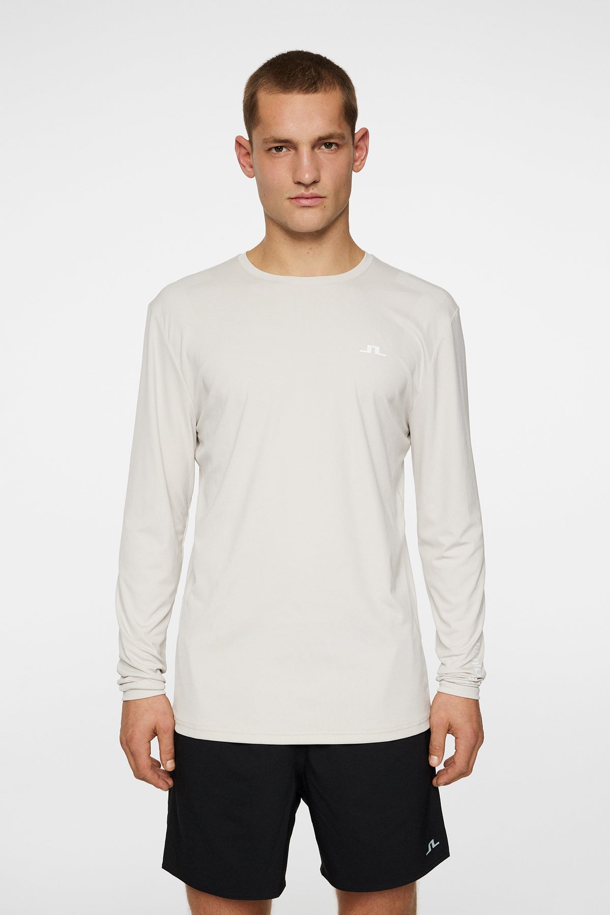 Elion Long Sleeve Tee in Moonbeam by J.Lindeberg