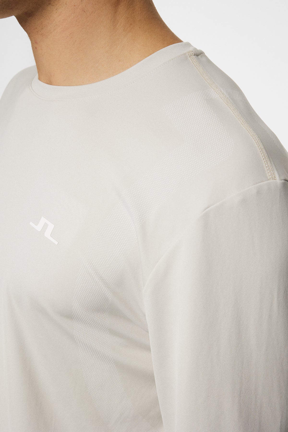 Elion Long Sleeve Tee in Moonbeam by J.Lindeberg