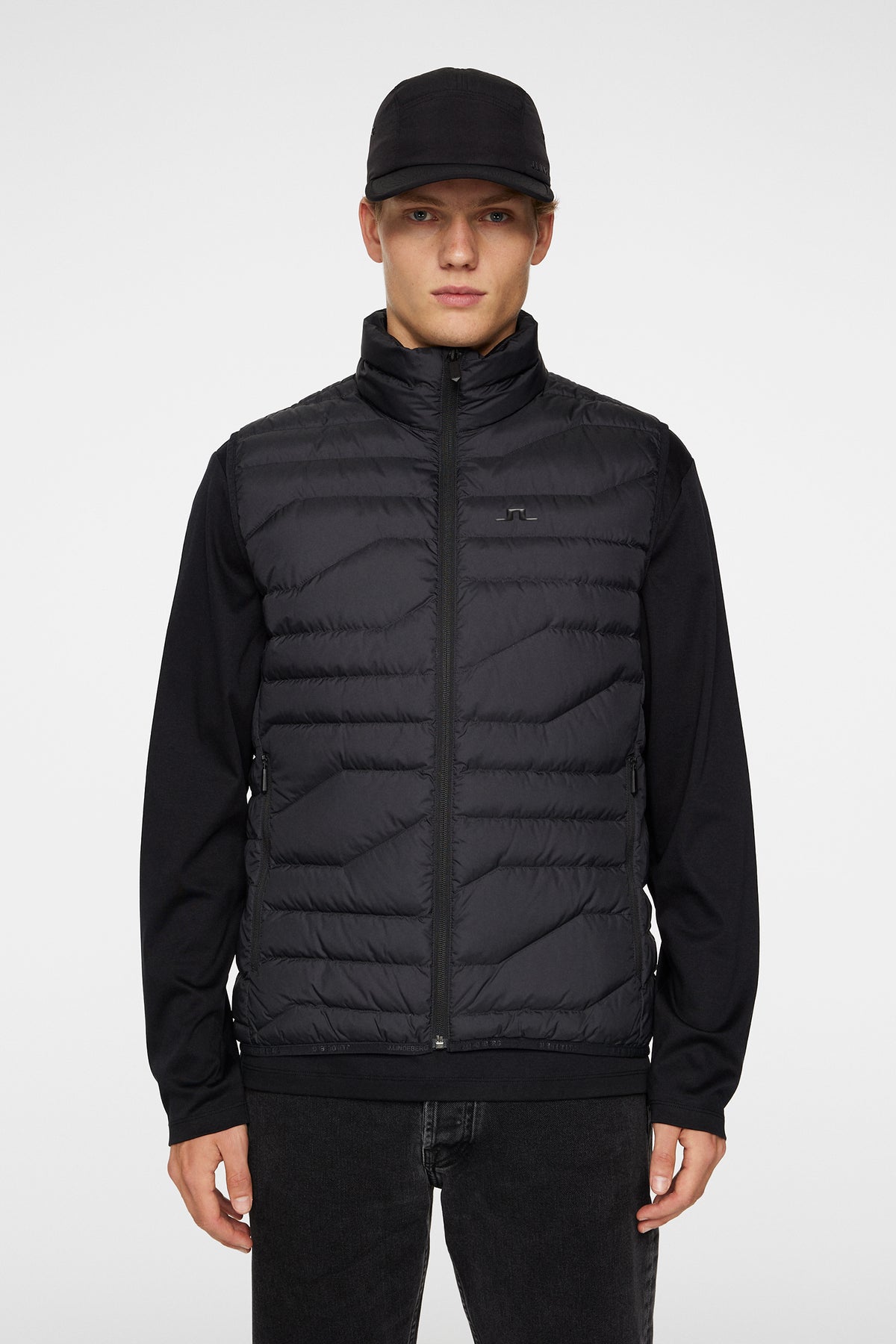 Cliff Light Down Vest in Black by J.Lindeberg