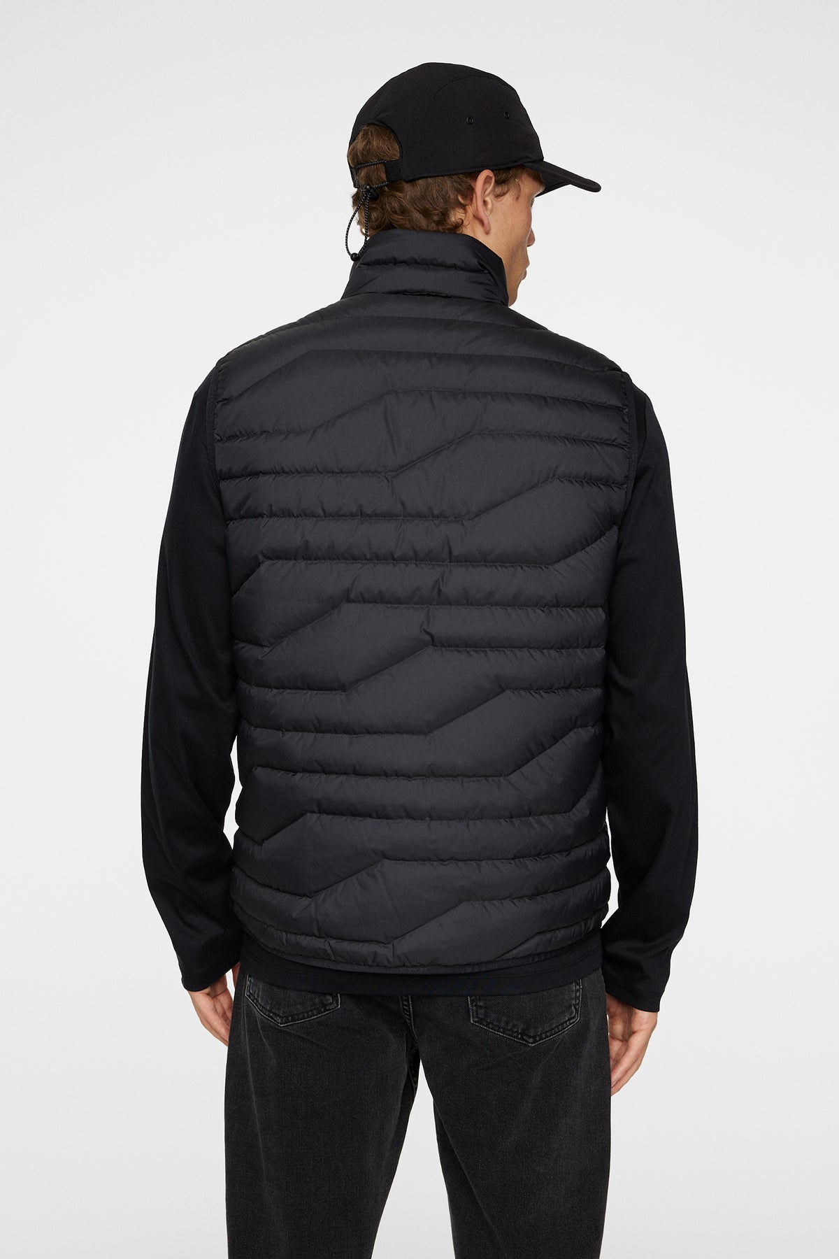 Cliff Light Down Vest in Black by J.Lindeberg