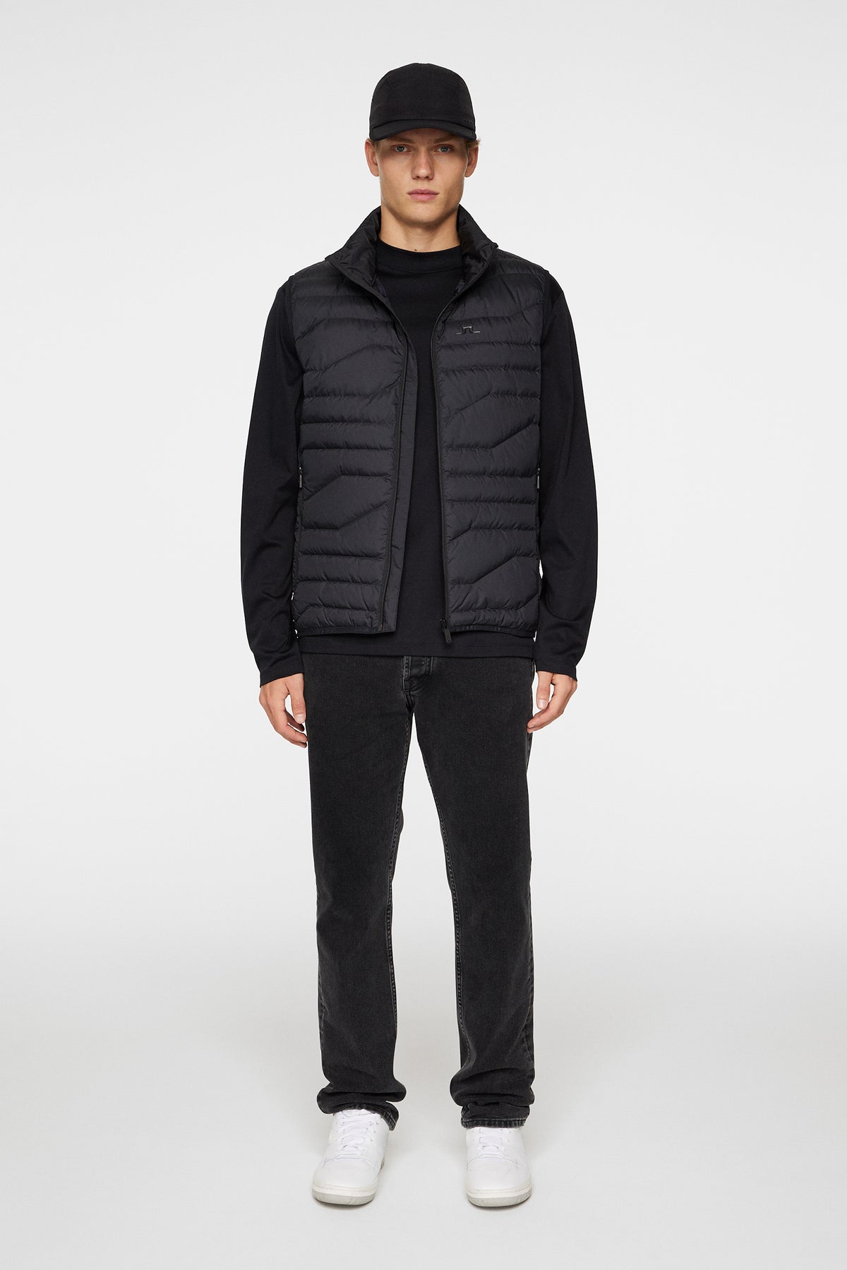 Cliff Light Down Vest in Black by J.Lindeberg