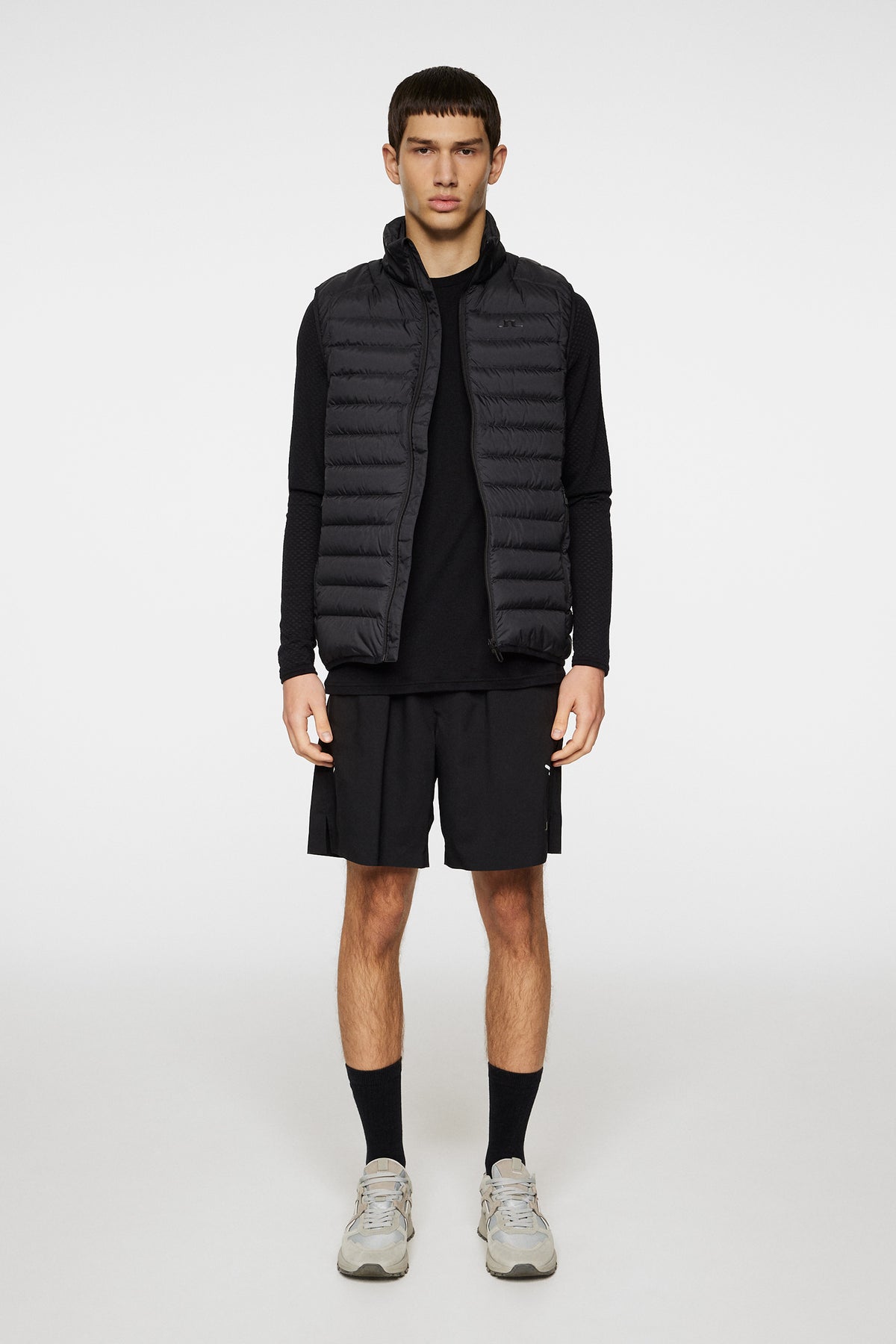 Oden Light Down Vest in Black by J.Lindeberg