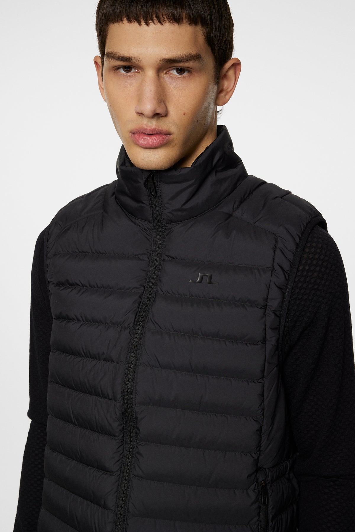 Oden Light Down Vest in Black by J.Lindeberg