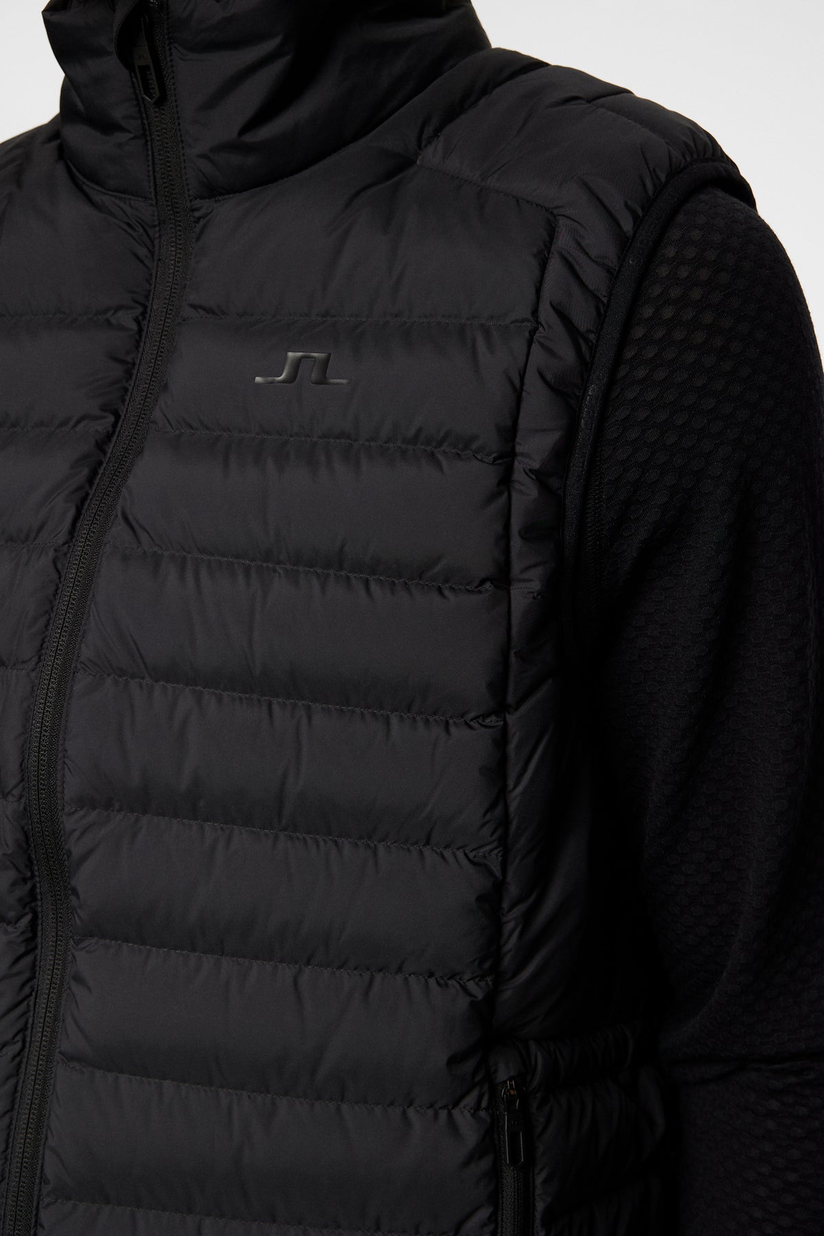 Oden Light Down Vest in Black by J.Lindeberg