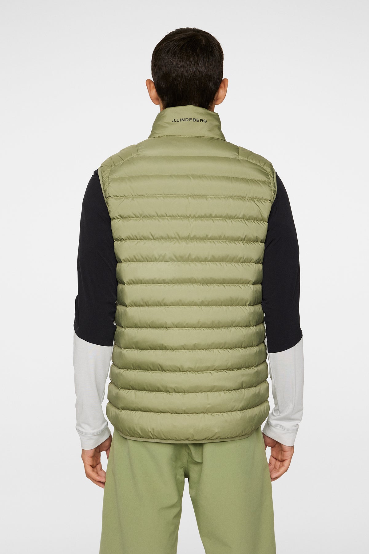 Oden Light Down Vest in Oil Green by J.Lindeberg