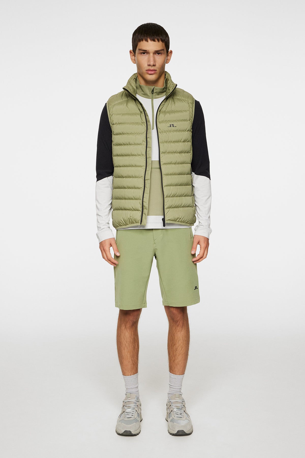 Oden Light Down Vest in Oil Green by J.Lindeberg