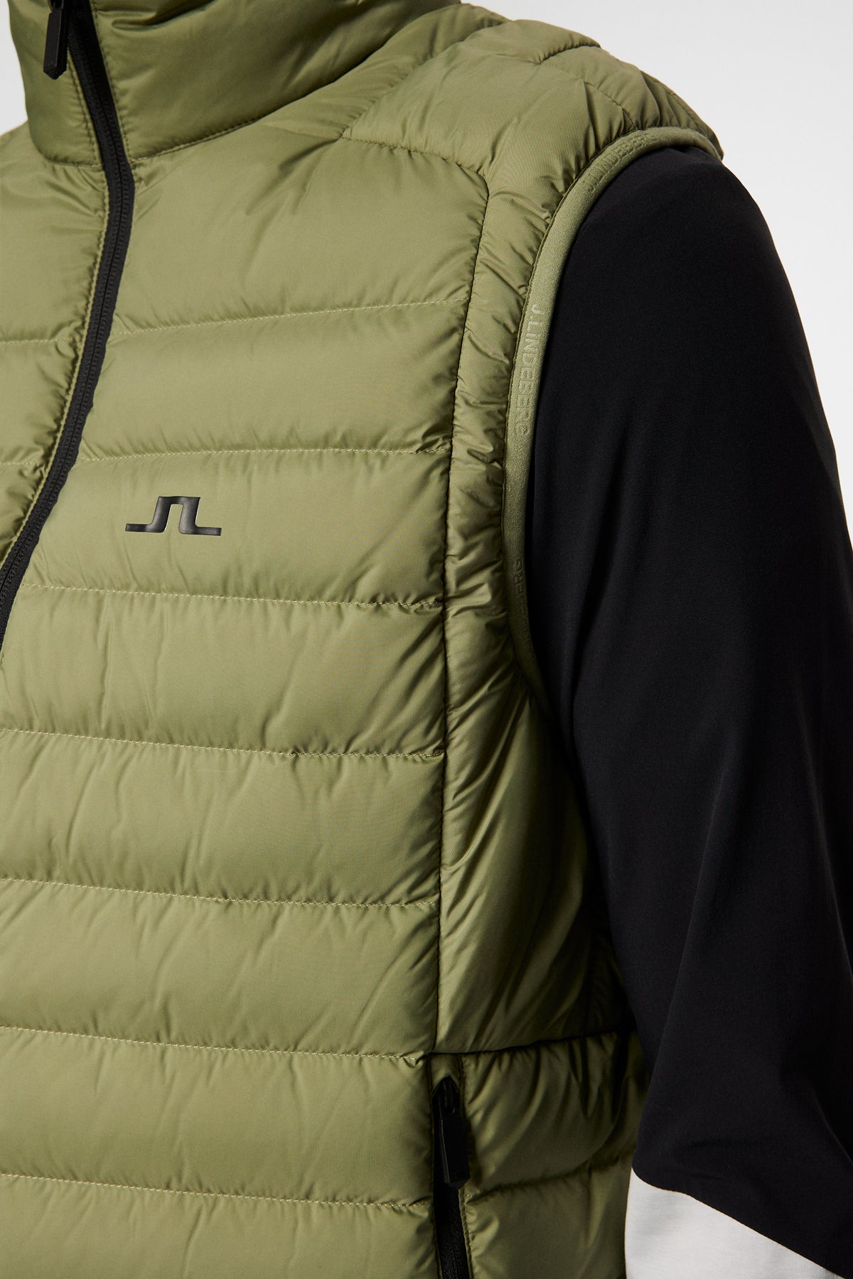 Oden Light Down Vest in Oil Green by J.Lindeberg