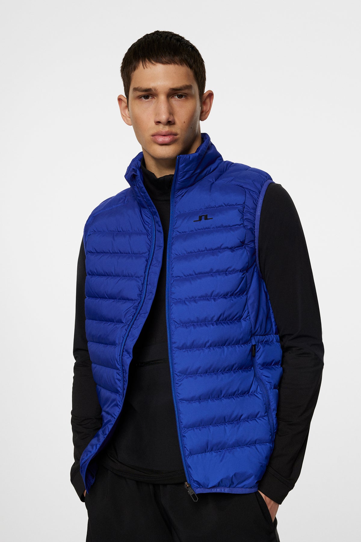 Oden Light Down Vest in Clematis Blue by J.Lindeberg