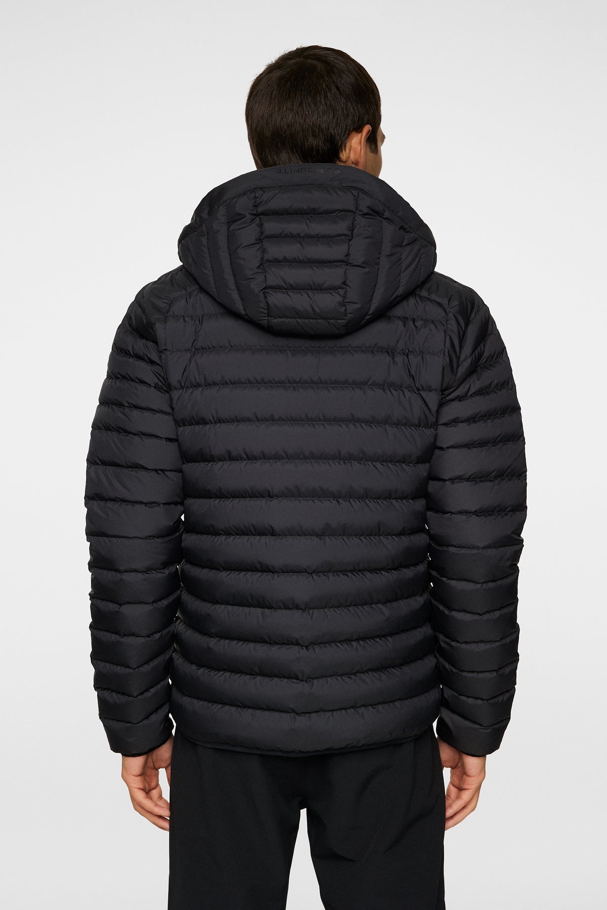 Oden Light Down Hood in Black by J.Lindeberg