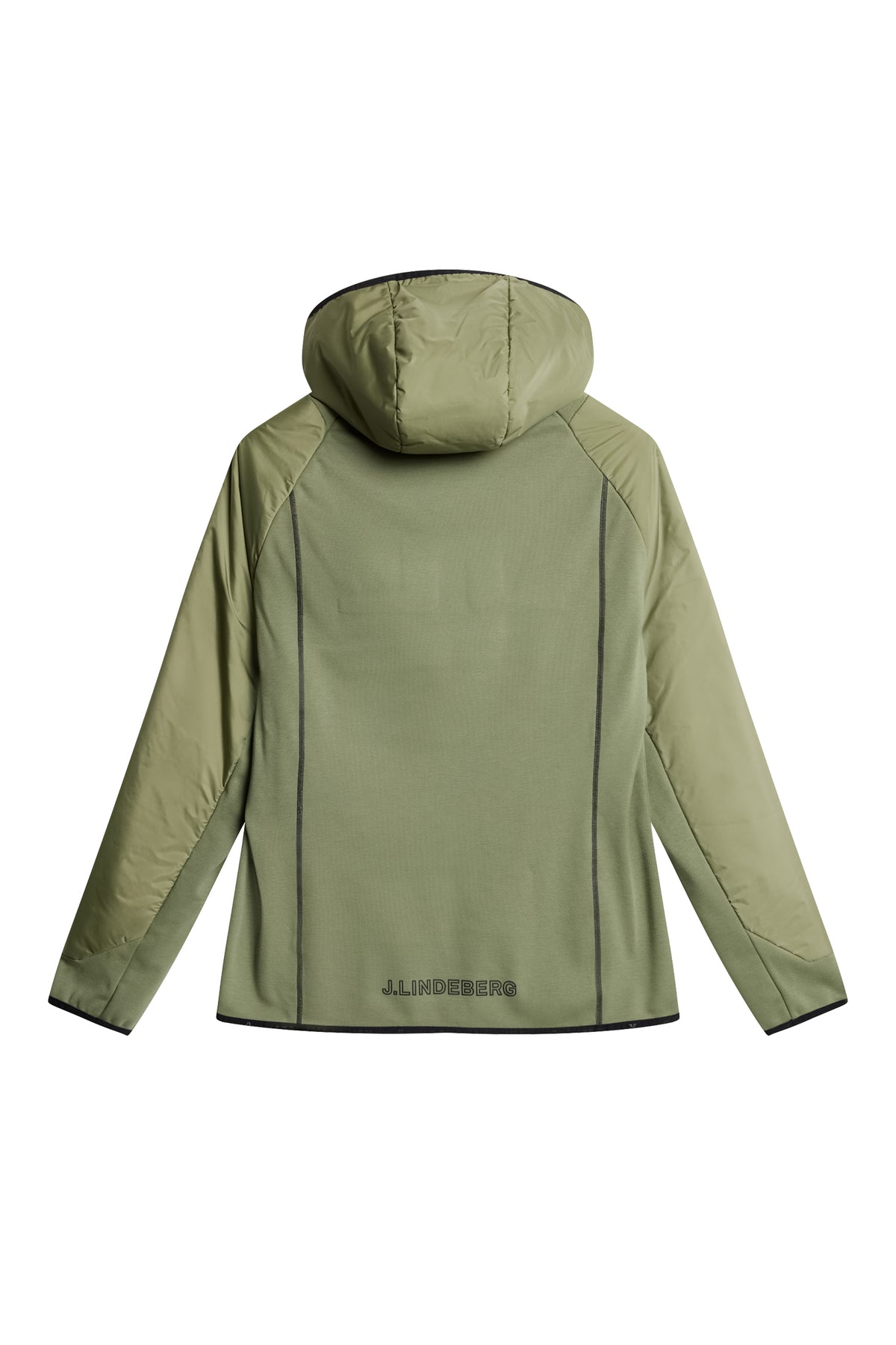 Scott Hybrid Hood in Oil Green by J.Lindeberg