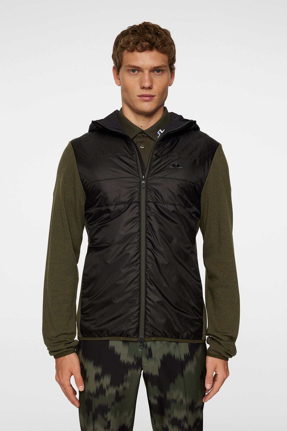 Gregory Hybrid Hood in Forest Green by J.Lindeberg