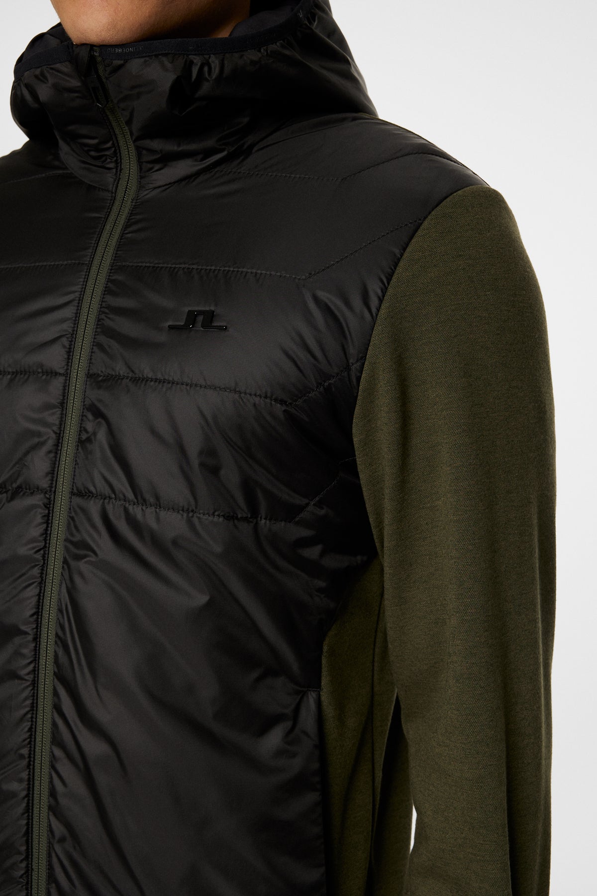 Gregory Hybrid Hood in Forest Green by J.Lindeberg