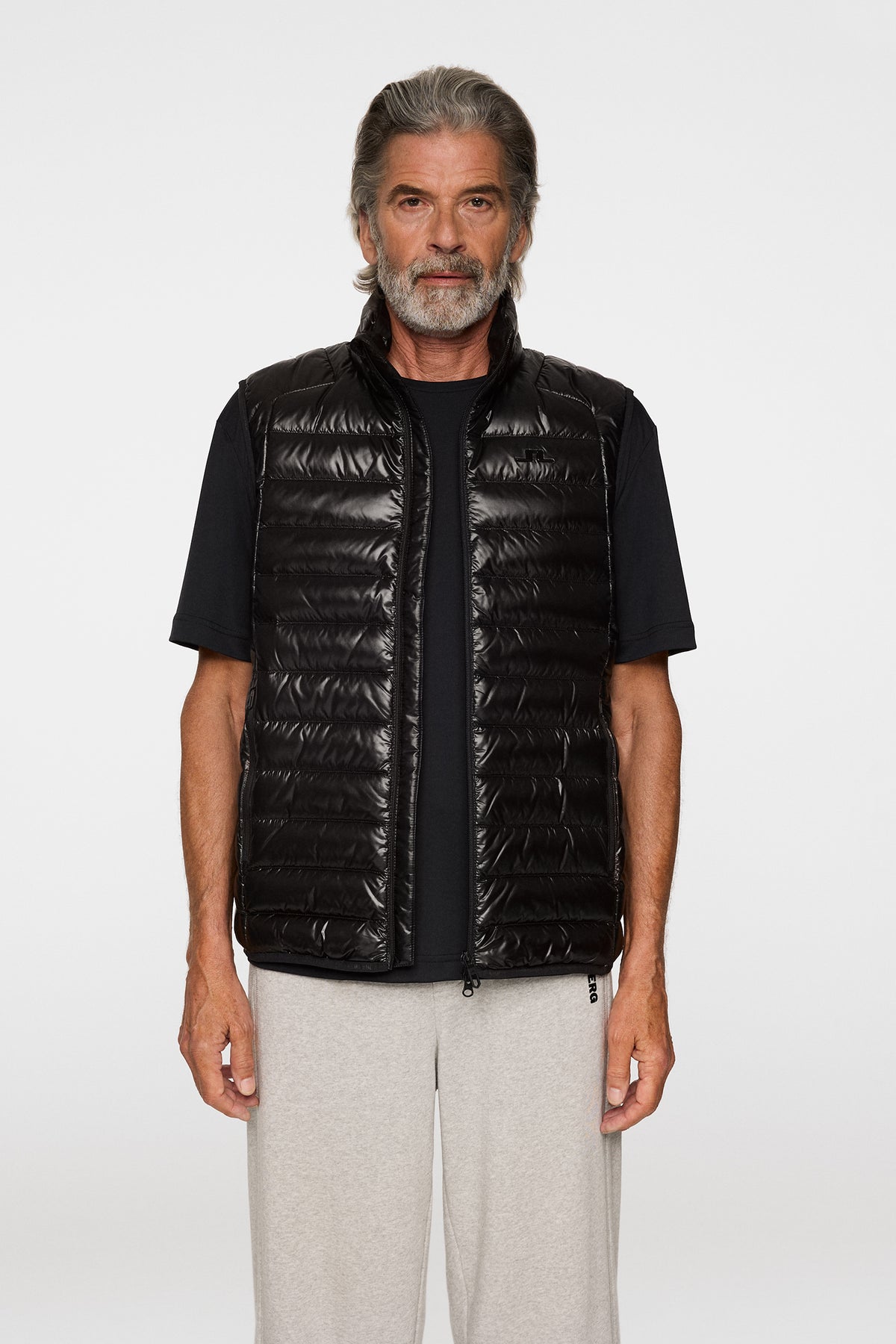 Oden Light Down Vest in Black by J.Lindeberg