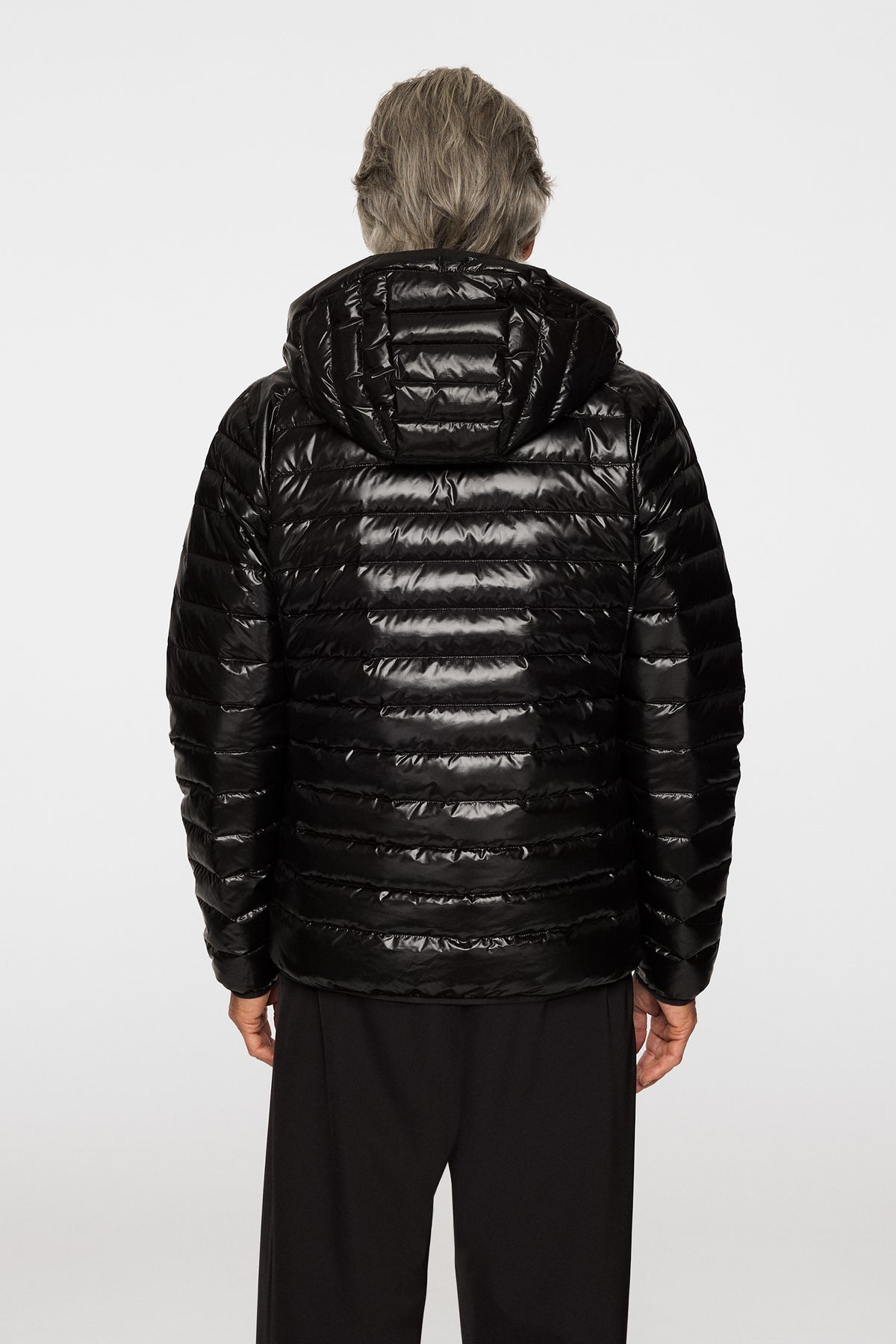 Oden Light Down Hood in Black by J.Lindeberg