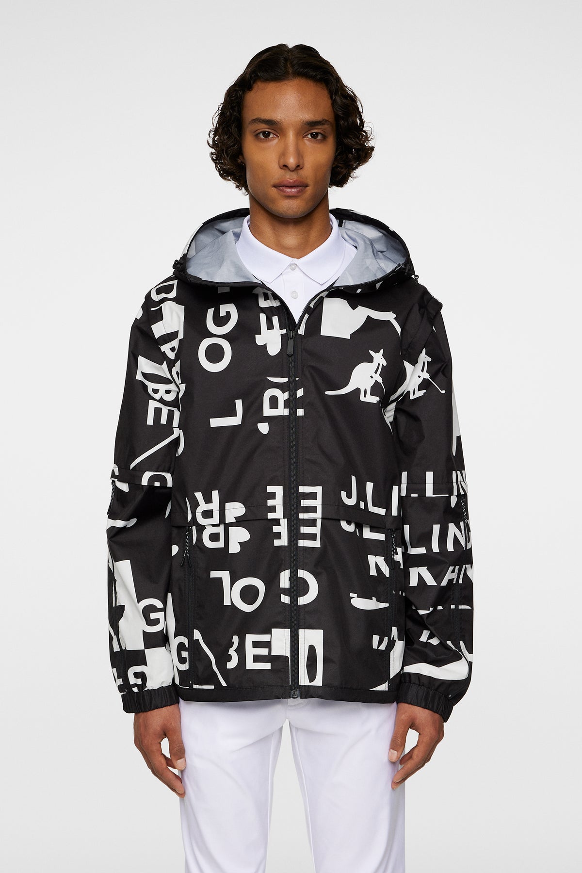 All Gear Outerwear in JL Kangol Black White L by J.Lindeberg