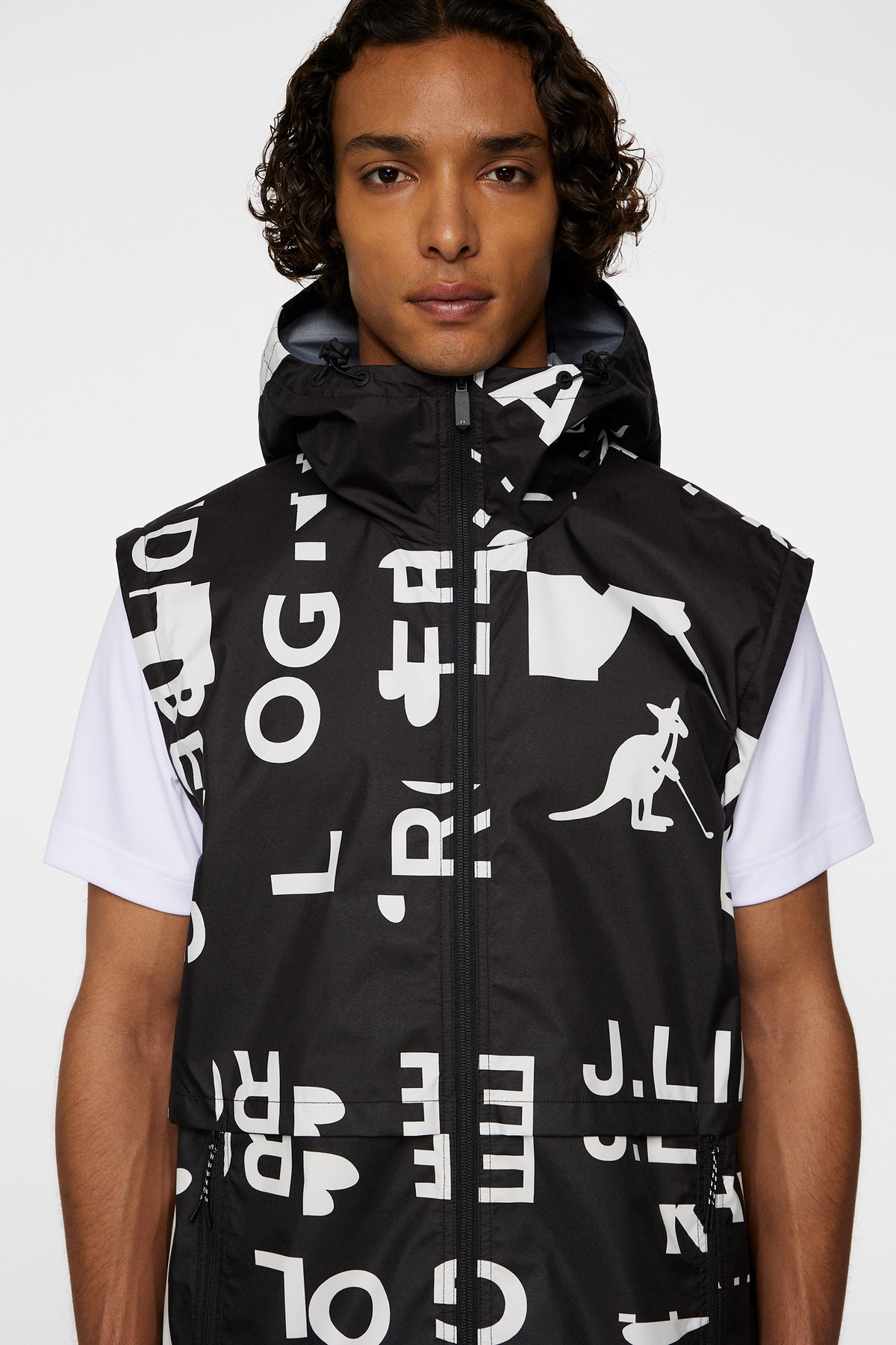 All Gear Outerwear in JL Kangol Black White L by J.Lindeberg