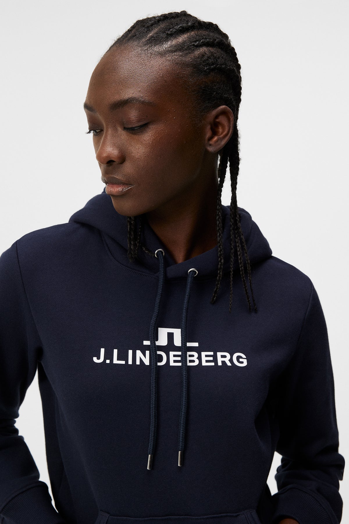 W Alpha Hood in JL Navy by J.Lindeberg