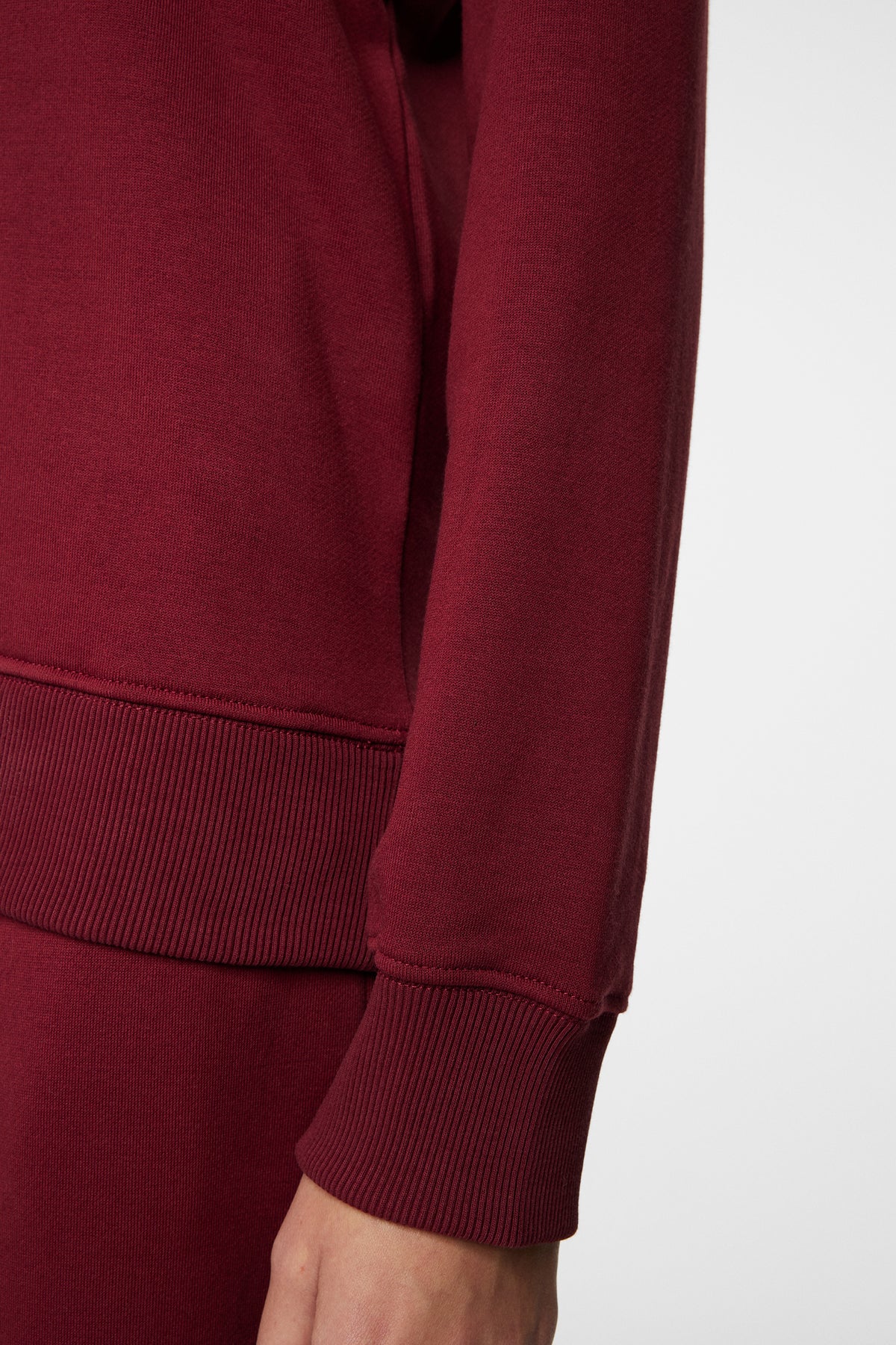 W Alpha Crew Neck in Cabernet by J.Lindeberg