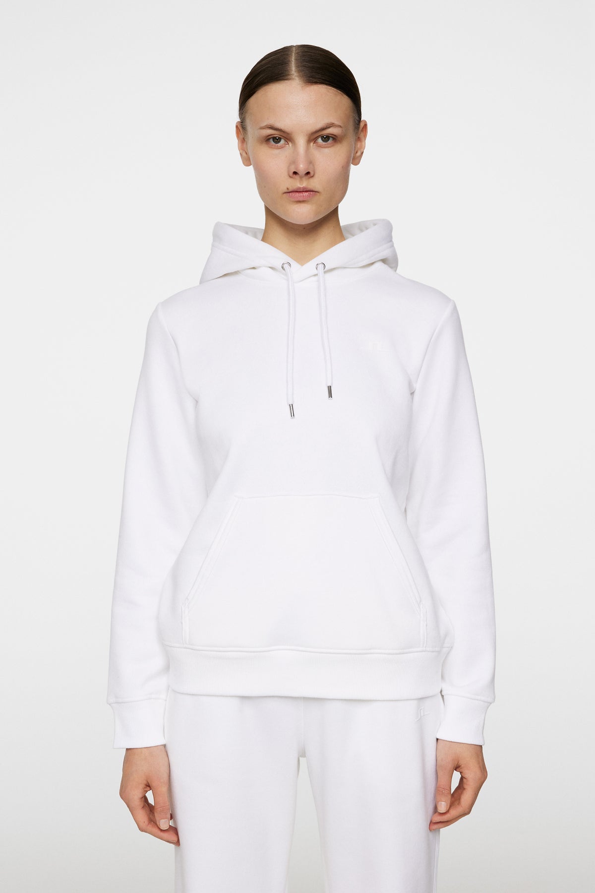 W Alpha Hood in White by J.Lindeberg