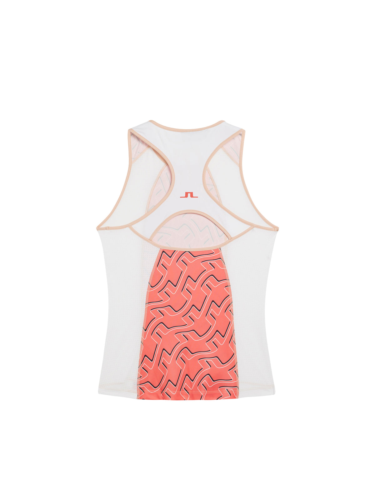 Miriam Print Top in Outline Bridge Wave Coral by J.Lindeberg