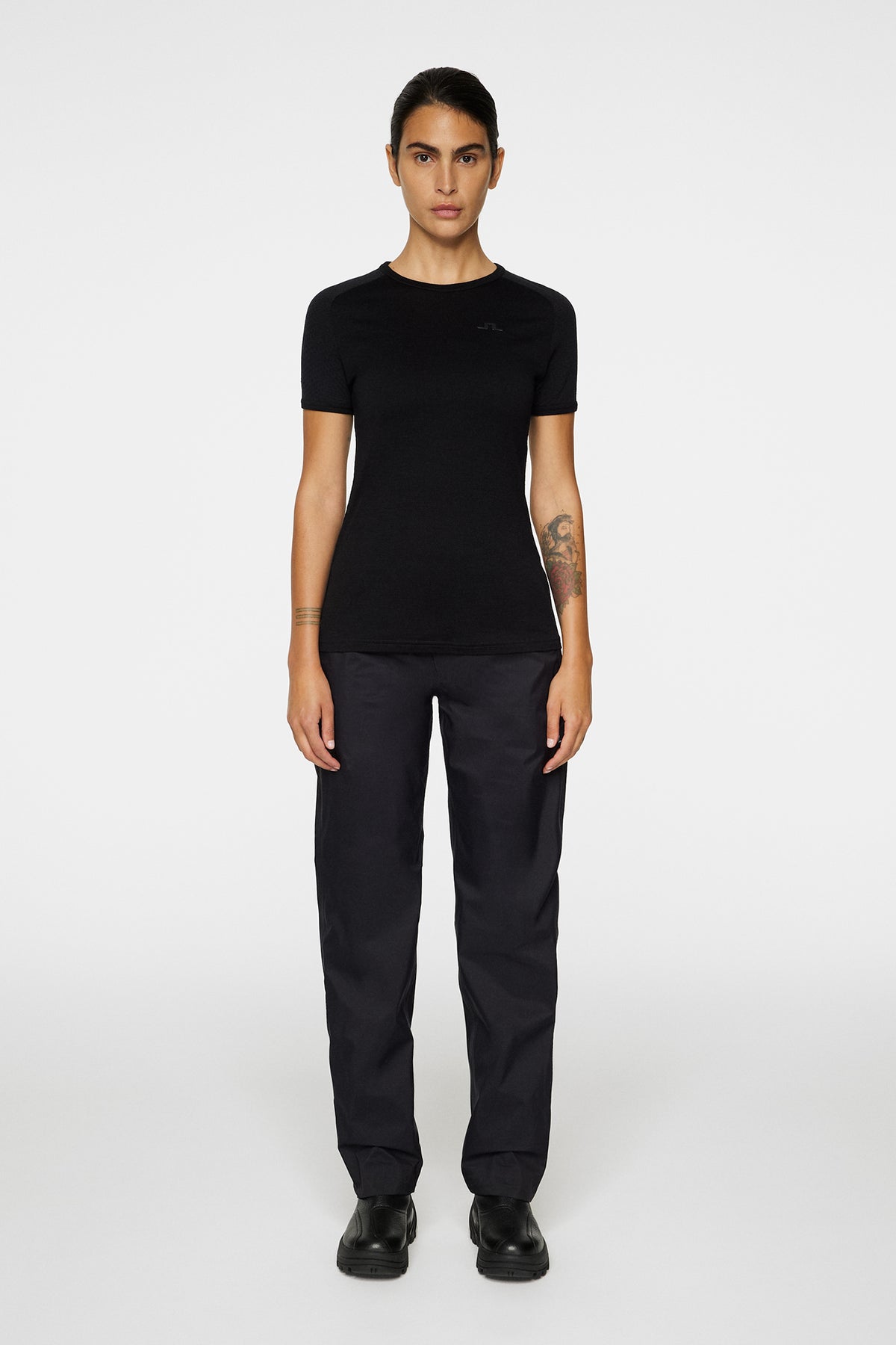 Bella Wool T-shirt in Black by J.Lindeberg