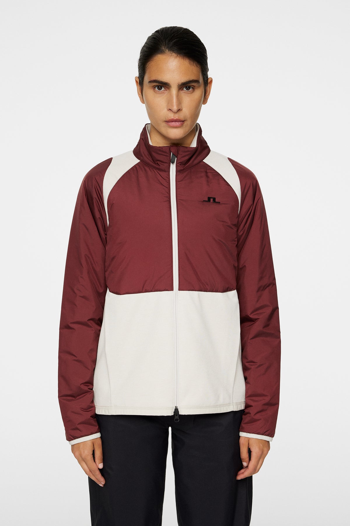 Shona Hybrid Jacket in Cabernet by J.Lindeberg