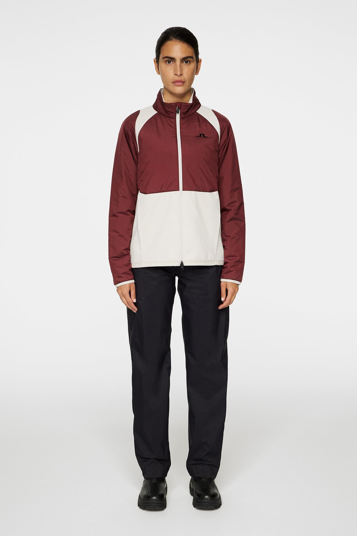 Shona Hybrid Jacket in Cabernet by J.Lindeberg
