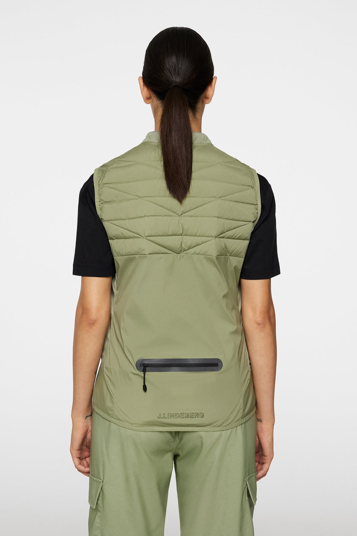Juliana Pro Pack Vest in Oil Green by J.Lindeberg