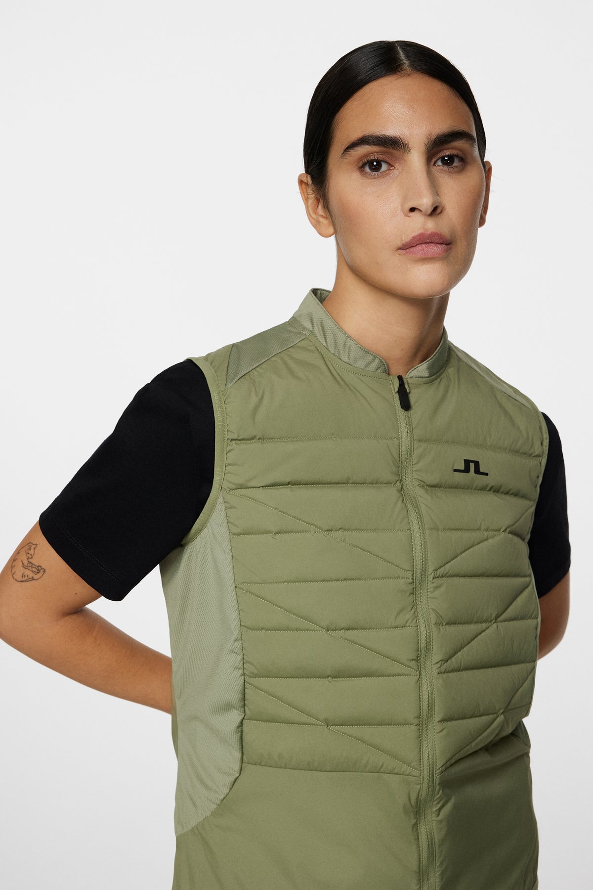 Juliana Pro Pack Vest in Oil Green by J.Lindeberg