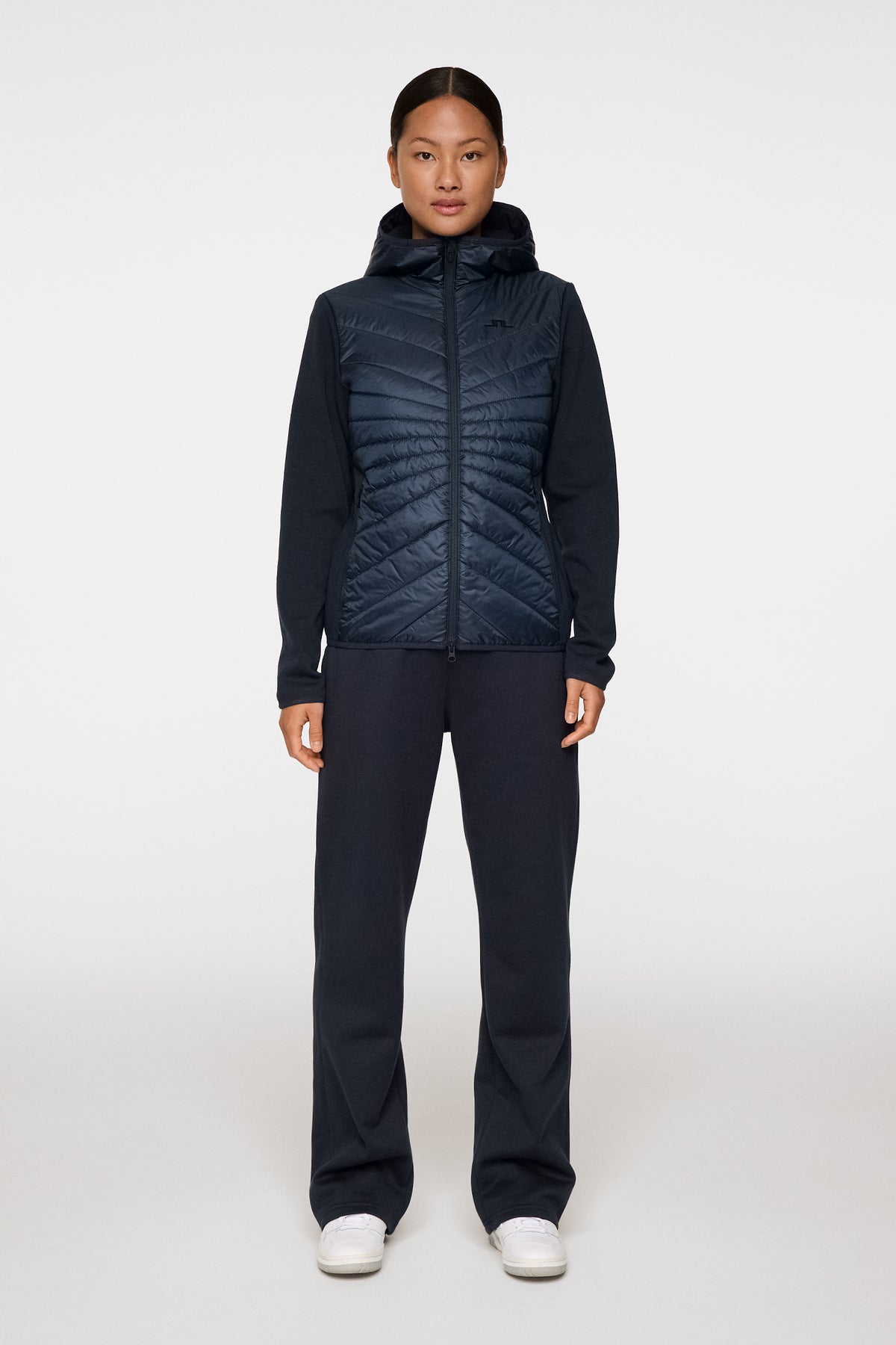 Gemma Hybrid Hood in JL Navy by J.Lindeberg