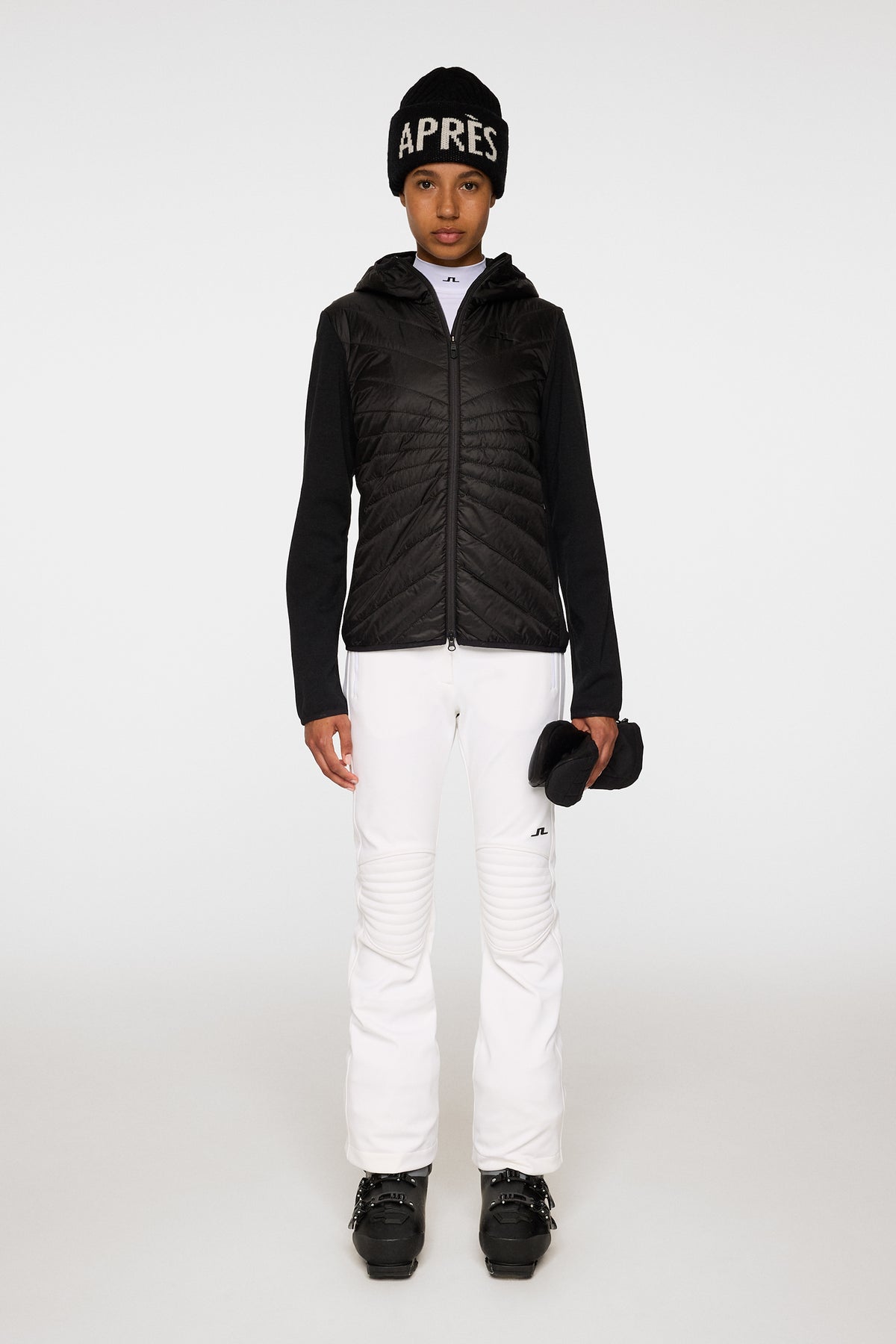 Gemma Hybrid Hood in Black by J.Lindeberg