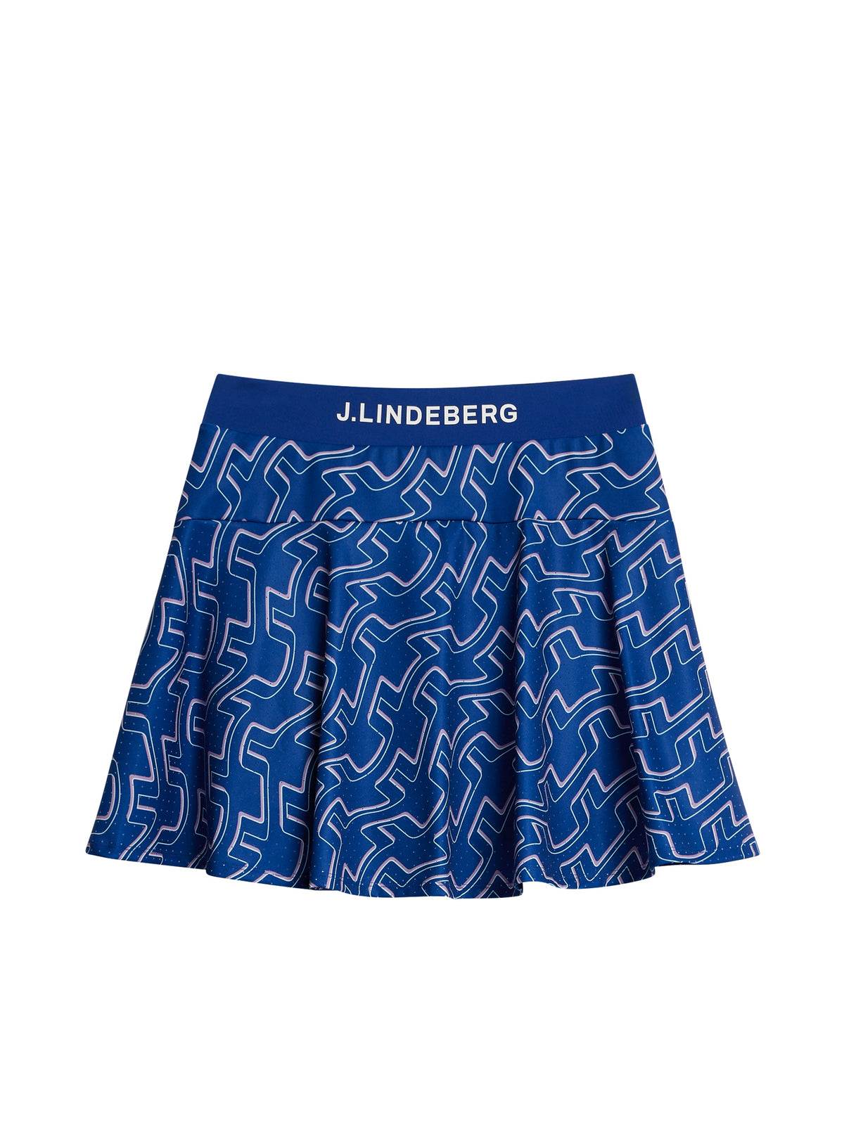 Jane Print Skirt in Outline Bridge Wave Blue by J.Lindeberg