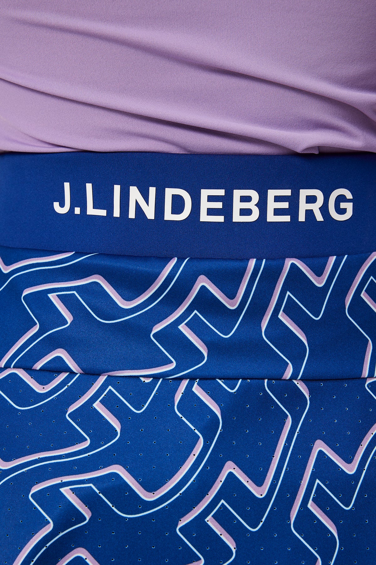 Jane Print Skirt in Outline Bridge Wave Blue by J.Lindeberg
