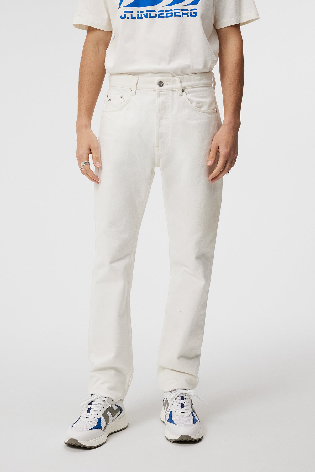 Cody Solid Regular Jeans in Cloud White by J.Lindeberg