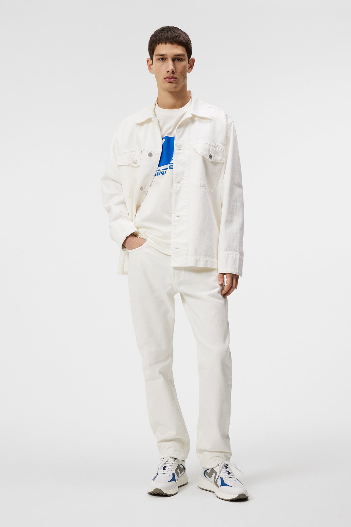 Cody Solid Regular Jeans in Cloud White by J.Lindeberg