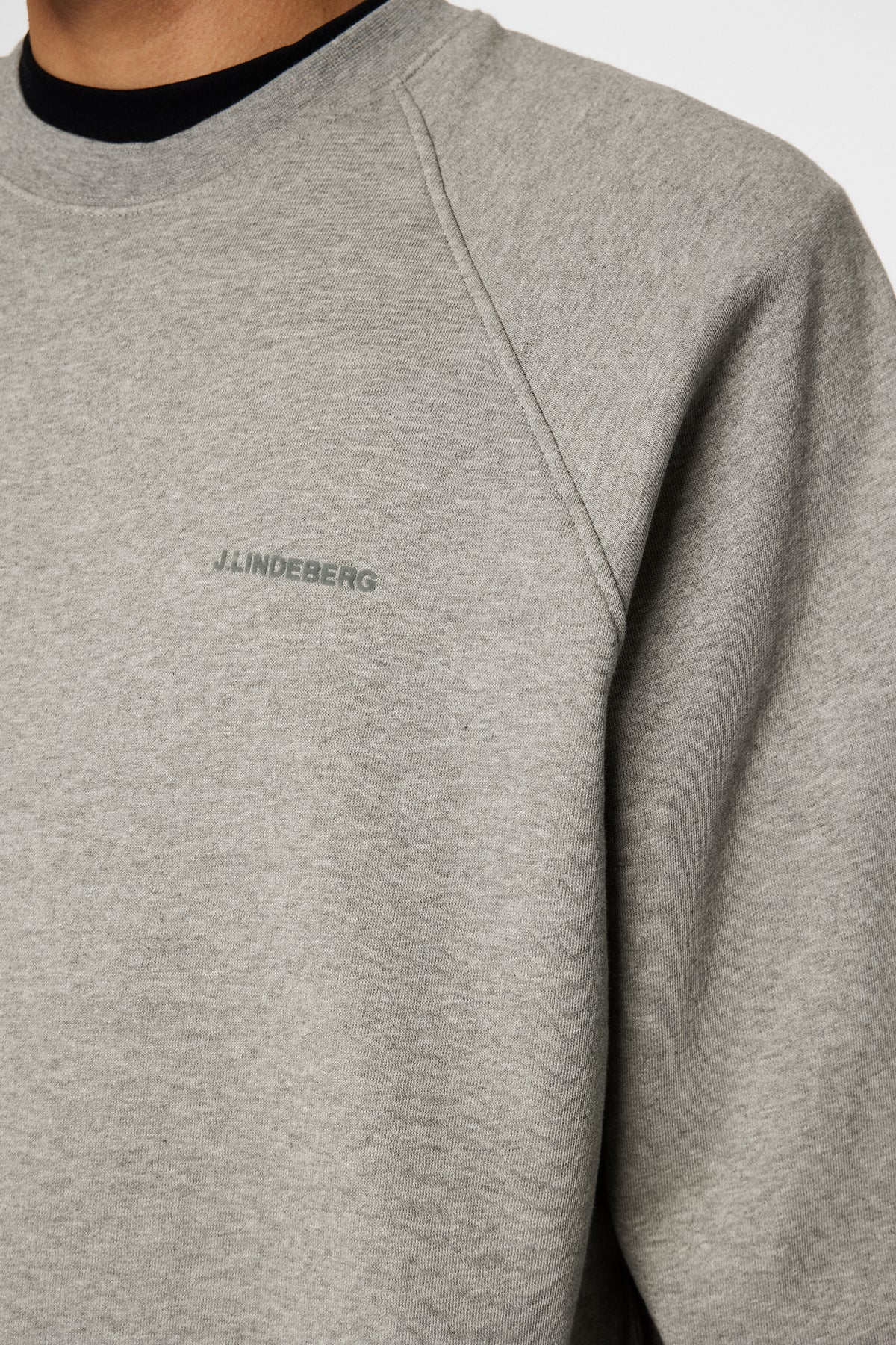Callan Crew Neck in Light Grey Melange by J.Lindeberg