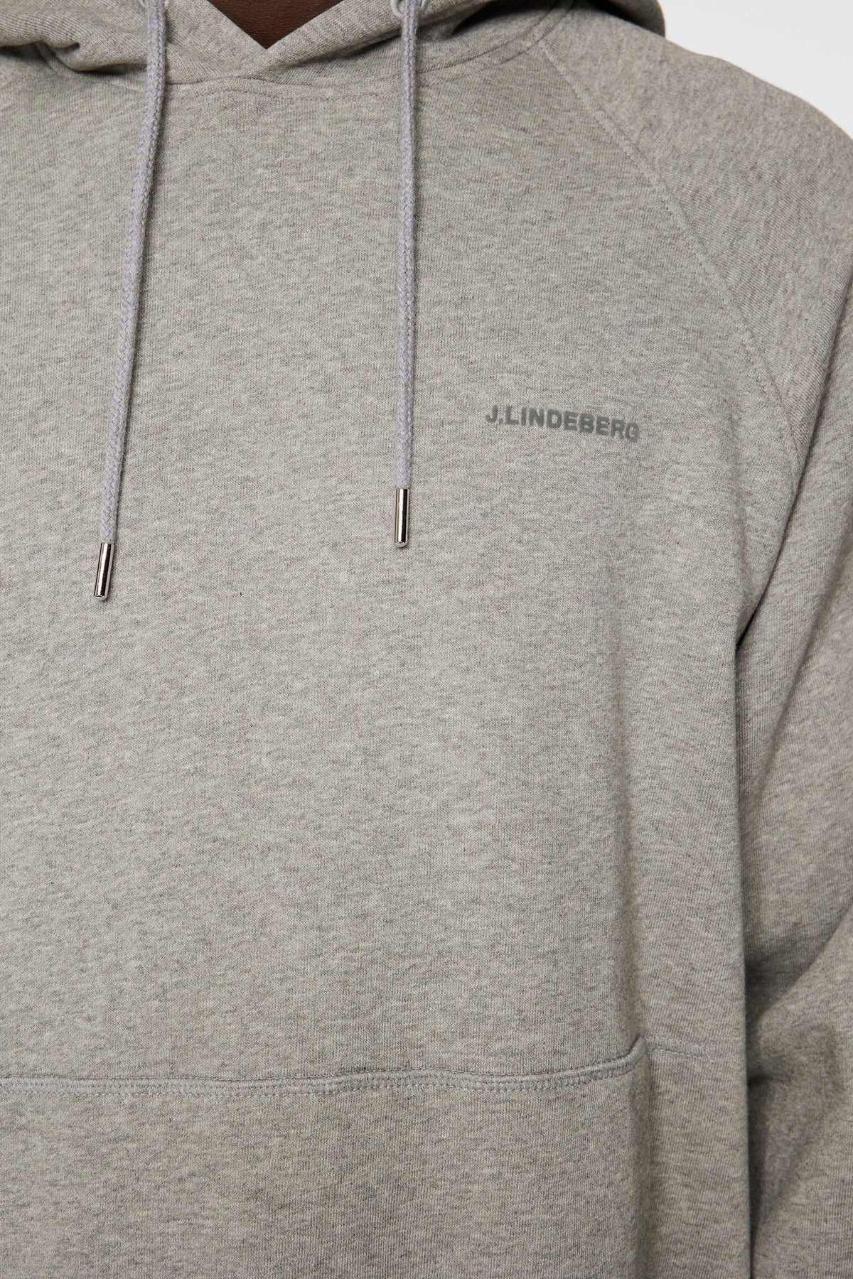 Callan Hoodie in Light Grey Melange by J.Lindeberg