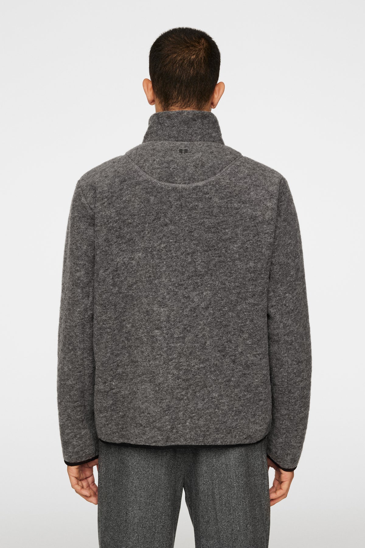 Dustin Wool Fleece Jacket in Light Grey Melange by J.Lindeberg